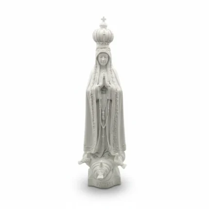 Our Lady of Fatima Statue in White Resin