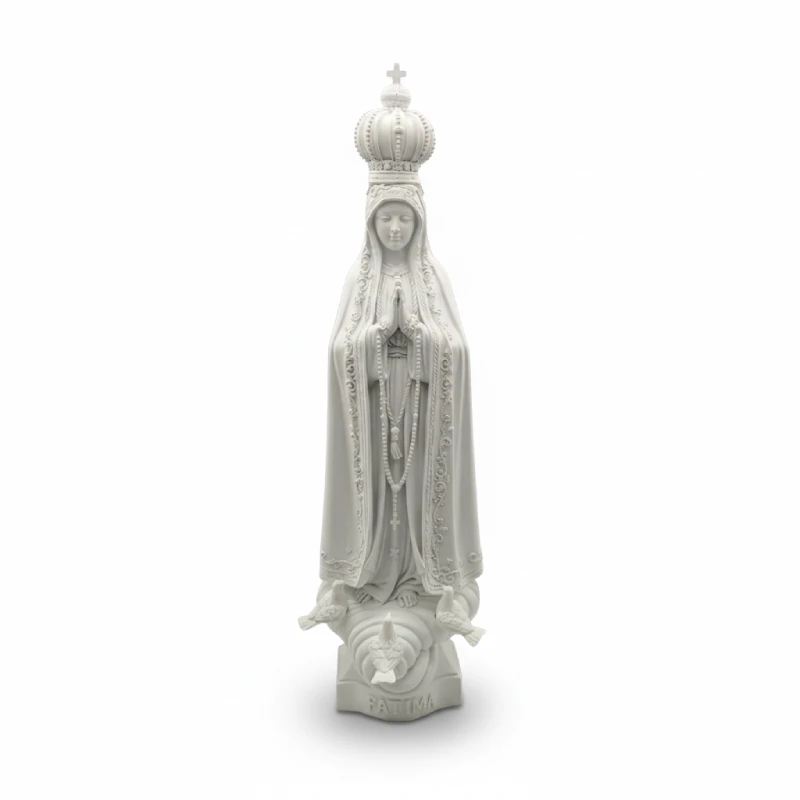 Our Lady of Fatima Statue in White Resin Our Lady of Fatima Statue in White Resin