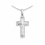 Polished Inner Cross Pendant Necklace