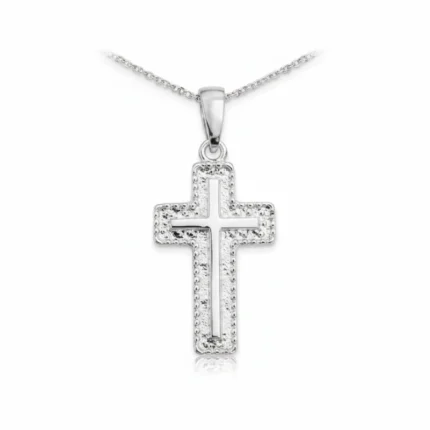 Polished Inner Cross Pendant Necklace