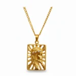 Rectangular Jesus Pendant Necklace