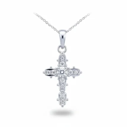 Silver Cross Pendant Necklace