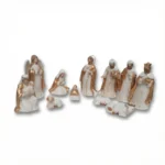 White and Gold Porcelain Nativity Set
