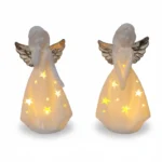 Porcelain LED Light Up Angel Figurines