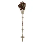 Brown Wooden Saint Benedict Rosary with Crucifix