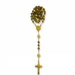 Saint Benedict Rosary with Natural Green Jasper Stone