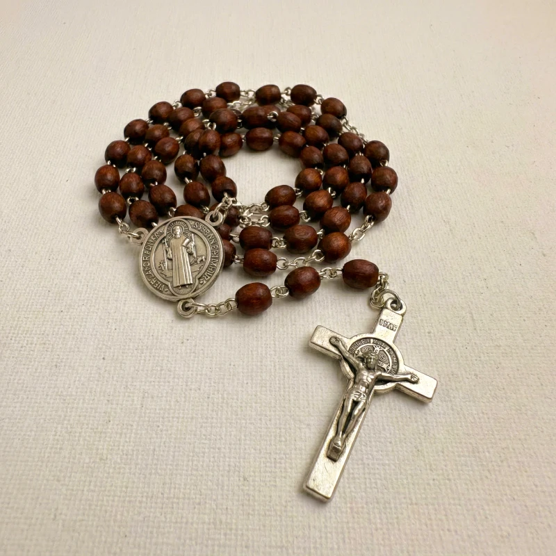 brown wooden rosary