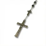 silver crucifix rosary